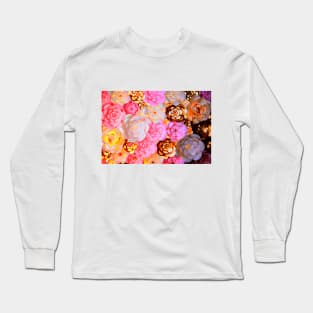 Sweet pink floral abstract Long Sleeve T-Shirt
